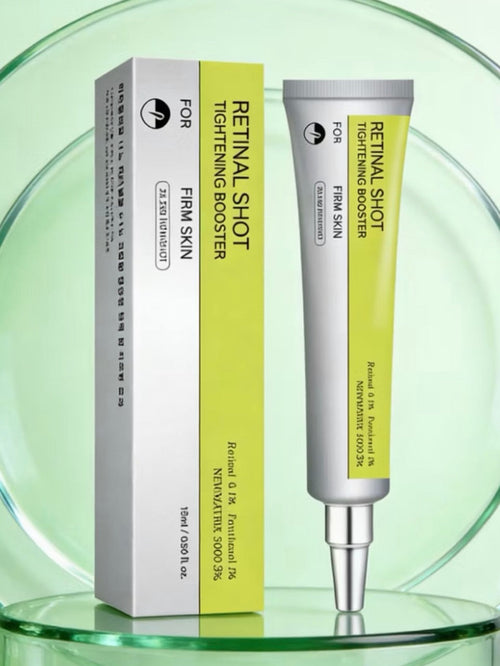 Retinal Shot Fitglance - crema facial con retinal, envase blanco minimalista con detalles en verde lima, 30 ml